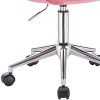 41EH0Z0ReNL._AC_.jpg WOLTU BS100rs,1 Chaise de Bureau Tabouret Roulant avec Velours Assise,Tabouret de Travail Fauteuil de Bureau pivotant et réglable,Rose