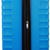 Amazon Basics Valise de voyage à roulettes pivotantes, Bleu clair, Lot de 3 valises (55 cm, 68 cm, 78 cm)