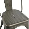 41FEv19OlL._AC_.jpg Yaheetech Chaise de Salle à Manger Lot de 4 Industrielle Tabouret de Cuisine Moderne 45 cm H Empilable avec Dossier Jardin Balcon Bistrot Café Salon Exterieur Interieur Couleur de Metal