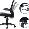 41F3FFd2bbL._AC_.jpg Yaheetech Chaise de Bureau Ergonomique Fauteuil de Direction en Maille Fauteuil pour Ordinateur avec Accoudoirs Pliables Dossier Inclinable Hauteur Réglable à Roulettes Noir
