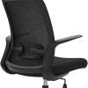 41F49-tLz7S._AC_.jpg SONGMICS Fauteuil de bureau en toile, Chaise ergonomique, Siège, pivotant, réglable en hauteur, mécanisme d’inclinaison, siège et dossier en toile respirante, Noir OBN032B01