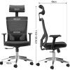 41FBdMI5k8L._AC_.jpg WeValley Chaise de Bureau Ergonomique, Fauteuil de Pivotant en Maille Avoir Soutien Lombaire et Accoudoir Réglable, Capacité Maximal de 180 KG Noir