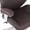 41FCc1Ff7NL._AC_.jpg CLP Fauteuil De Bureau Layton en Similicuir Ou Cuir I Chaise De Bureau Hauteur Réglable Et Pivotante I Surface D'Assise Rembourrée I Accoudoirs, Couleur:café, matière:Similicuir