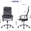 41G0dQDoIfL._AC_.jpg Exofcer Fauteuil de Bureau à Domicile en Maille Incurvée à Dossier Haut Chaise D'ordinateur Pivotante Chaise de Bureau Confortable (Gris)