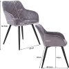 41GXBc4xC5S._AC_.jpg Edaygo Chaise de Salle à Manger Tabouret rembourrée Fauteuil de Salon, avec accoudoirs, Velours, Pieds en métal, Largeur env. 49 cm, Hauteur env. 47 cm, Rose, Pieds Or