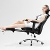 41GxJ4k7AxL._AC_.jpg SIHOO Chaise de Bureau Fauteuil Ergonomique avec Repose-Pieds réglable en Hauteur et Appui-tête Siège en Maille avec Inclinaison du Dossier et Support Lombaire (Noir)