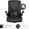 41H9v0eVICL._AC_.jpg Chaise de Bureau avec Dossier Rabattables,Fauteuil de Bureau avec Accoudoirs Rabattables,Hauteur Réglable, Pivotant à 360°, Siège Pivotant Respirante