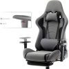 41HTwjqADCL._AC_.jpg IntimaTe WM Heart Chaise Gaming, Fauteuil Gaming en Tissu avec Repos-Pieds Racing Chaise de Bureau Ergonomique,Siège Pivotant Haut Dossier Inclinable(Gray C)