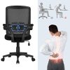 41HuGHP1wYL._AC_.jpg Yaheetech Chaise de Bureau Ergonomique Fauteuil de Direction en Maille Fauteuil pour Ordinateur avec Accoudoirs Pliables Dossier Inclinable Hauteur Réglable à Roulettes Noir