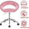 41IDxVJS1aL._AC_.jpg WOLTU BS100rs,1 Chaise de Bureau Tabouret Roulant avec Velours Assise,Tabouret de Travail Fauteuil de Bureau pivotant et réglable,Rose