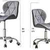 41Iq7ZPgnjS._AC_.jpg KJ Chaises de Bureau Ergonomique, Fauteuil pivotant,Cuir PU, Chaise de Maison,réglable Tabouret pivotant avec Dossier Cuir PU (Gris)