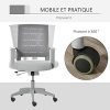 41IvPreiawS._AC_.jpg Chaise de bureau ergonomique hauteur réglable pivotante 360° revêtement maille gris