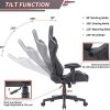 41JbE2nfXQL._AC_.jpg STmeng Comfort X3 Chaise de Bureau Gaming, Chaise de Jeu pivotantes de Course avec accoudoir, Chaise d'ordinateur réglable Ergonomique avec Lombaire et Oreiller de tête (Black)