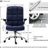 41KJkNV33S._AC_.jpg Yamasoro Chaise de bureau ergonomique avec accoudoirs rabattables, hauteur réglable à 360°, chaise de bureau avec support lombaire réglable, chaise de bureau en velours (bleu)