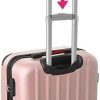 41KQ0p6DCzL._AC_.jpg tectake 800763 Lot de 4 Valises de Voyage en ABS, Empilables, Poignée Télescopique, avec Valises à roulettes et Trousse de Toilette - diverses Couleurs au Choix - (Or Rose | no. 403409)