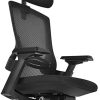 41KRTsh672L._AC_.jpg Chaise de Bureau Ergonomique avec Profondeur du Coussin Réglable|Hauteur de L'appui-tête Réglable|Support Lombaire Réglable|Accoudoirs 3D|L'élasticité & L'angle d'inclinaison du Dossier sont Réglables
