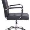41Kvwfy1NLL._AC_.jpg CLP Fauteuil de Bureau Ergonomique à roulettes Deli Pro - Chaise de Bureau Confortable - Rembourré avec Revêtement en Similicuir - Réglable en H, Couleurs:Noir