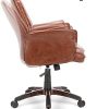 41L3fv59hS._AC_.jpg BlueOcean Chaise de bureau ergonomique réglable en cuir avec accoudoirs et support dorsal pour chambre à coucher ou maison