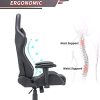 41LC12LJ30L._AC_.jpg STmeng Comfort X3 Chaise de Bureau Gaming, Chaise de Jeu pivotantes de Course avec accoudoir, Chaise d'ordinateur réglable Ergonomique avec Lombaire et Oreiller de tête (Black)