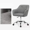 41Mbx0VuqML._AC_.jpg SONGMICS Fauteuil de bureau, Chaise pivotante confortable, Siège ergonomique, réglable en hauteur, charge 120 kg, cadre enacier, tissu imitation lin, pour bureau, Gris OBG019G01