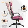 41MbzmFnurS._AC_.jpg MELOKEA Chaise Bureau, Fauteuil Bureau, Chaise Ergonomique avec Appui-Tête et Soutien Lombaire, Fauteuil Ergonomique Réglable en Hauteur avec Dossier Inclinable, Charge Max 150kg (Violet)