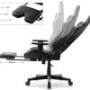 41Mr-XOZkbL._AC_.jpg IntimaTe WM Heart Chaise Gaming avec Repose-Pieds, Siège Gamer en Similicuir, Chaise de Bureau Ergonomique, Fauteuil Gamer Inclinable, avec Appui-tête Soutien Lombaire et Accoudoirs Réglables, Gris