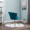 41NBlzMQUS._AC_.jpg Wahson Chaise de bureau pivotante en velours Fauteuil de Bureau réglable en hauteur Chaise pour chambre à coucher/coiffeuse (Bleu sarcelle)