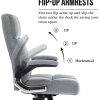41P2dI95knL._AC_.jpg YAMASORO Chaise de Bureau Ergonomique avec Dossier et accoudoirs pour Bureau à Domicile, réglable, en Velours (Gris)