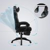 41PAvzEwazS._AC_.jpg SONGMICS Fauteuil gamer ergonomique, Chaise gaming, Fauteuil de bureau, avec repose-pieds télescopique, appui-tête réglable, support lombaire, capacité de charge 150 kg, Noir OBG077B01
