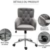 41PBMpwiWXL._AC_.jpg Fauteuil de bureau chaise de bureau pivotant hauteur réglable 54L x 71l x 94-110H cm velours gris