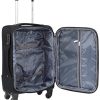 41PN06FEBqL._AC_.jpg Valise Taille Cabine 55cm - ALISTAIR Plume - Toile Nylon Ultra légère et résistante - 4 Roues - Marque française (Noir)