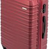 41PP0U7vKYL._AC_.jpg WITTCHEN Valise de Chariot de Valise de Taille Moyenne Stable Valise de Wittchen ABS Chariot à Coque Dure 4 roulettes Serrure à Combinaison Rouge (Burgund)
