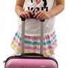 41PPJOlErzL._AC_.jpg Valise enfant/fille ROSE LOVE PARIS 2031 ABS 50CM