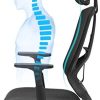 41Pf2CNE1OL._AC_.jpg SONGMICS Fauteuil de Bureau Ergonomique avec mÉcanisme basculant, Chaise de Bureau en Maille, Respirant, Appui-tÊte et Accoudoirs RÉglables, Support Lombaire, Confortable et Fiable, Noir OBN53BK