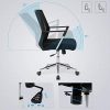 41PorgSr7ML._AC_.jpg SONGMICS Fauteuil de bureau pivotant, Chaise à dossier, Siège, Hauteur réglable, Noir OBN83B
