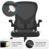 41QluTDi7FL._AC_.jpg Hbada Chaise de Bureau avec Accoudoirs Pliables et Support Lombaire, pour Étude ou Travail, Fauteuil d'Ordinateur Ergonomique, Siège Pivotant en Maille Respirante, Hauteur Réglable, Noir
