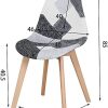 41RSKDW9fOS._AC_.jpg Uderkiny Lot de 4 Chaises Chaise de Salle à Manger Patchwork Chaise de Style Nordique pour la Cuisine la Salle à Manger Le Salon et Le Restaurant (Gris)