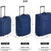 Amazon Basics Valise cabine extensible souple, à roulettes avec serrure TSA - 55 cm, Bleu