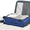 Amazon Basics Valise cabine extensible souple, à roulettes avec serrure TSA - 55 cm, Bleu