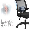41Sj3iXecL._AC_.jpg Yaheetech Chaise de Bureau à roulettes Maille Mesh Fauteuil Ordinateur Ergonomique Inclinable Pivotant Siège et Base Plus Larges Hauteur Réglable avec Accoudoirs Noir