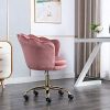 41SMqB1bA3L._AC_.jpg Wahson Chaise de bureau pivotante en velours Fauteuil de Bureau réglable en hauteur Chaise pour chambre à coucher/coiffeuse (Rose)