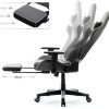41SmIq31xUL._AC_.jpg IntimaTe WM Heart Chaise Gaming, Fauteuil Gaming en Tissu avec Repos-Pieds Racing Chaise de Bureau Ergonomique,Siège Pivotant Haut Dossier Inclinable(Gray C)