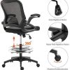 41Tx637pq3L._AC_.jpg Fauteuil de bureau chaise de bureau assise haute réglable dim. 64L x 60l x 106-126H cm pivotant 360° maille respirante noir