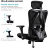 41UIiPgxN1L._AC_.jpg SIHOO Chaise de Bureau, Siege de Bureau Ergonomique, Fauteuil à Dossier Haut Respirant avec accoudoir de Chaise réglable 3D en Maille respectueuse de la Peau et Support Lombaire (Noir)