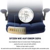 41VQ-Nxn9zS._AC_.jpg Yamasoro Chaise de bureau ergonomique avec accoudoirs rabattables, hauteur réglable à 360°, chaise de bureau avec support lombaire réglable, chaise de bureau en velours (bleu)