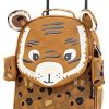 41WD8nfXaZL._AC_.jpg LES DÉGLINGOS Valise Cabine Enfant (Speculos le Tigre) - Garçon - Valise Trolley à roulettes - 22L - 48 cm - Souple - Marron
