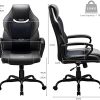 BASETBL Chaise Bureau, Fauteuil Bureau Ergonomique, Chaise Gaming Hauteur Réglable et Dossier Inclinable, Fauteuil Gamer avec Appui-Tête et Support Lombaire (Noir)…