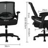 41Wuyl4ODmL._AC_.jpg Hbada Chaise de Bureau Ergonomique avec Support Lombaire, Siège de Bureau en Maille, Fauteuil avec Accoudoir et Hauteur Réglable, Noir