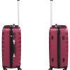 TecTake Set de 3 valises de Voyage de ABS | avec Serrure à Combinaison intégrée | poignée télescopique | roulettes 360° - diverses Couleurs au Choix (Bordeaux| no. 402670)