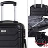 41XABpC1W1L._AC_.jpg Cabin 5502 – Chariot Rigide en ABS 8 Roues 55 x 37 x 20 cm utilisable comme Bagage à Main de Taille Standard., Noir , MX5502, Valise Rigide à roulettes
